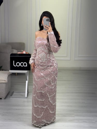 فستان سهره بلمعه براقة