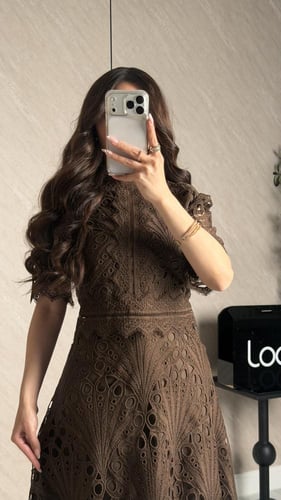 طقم ناعم بلون بني