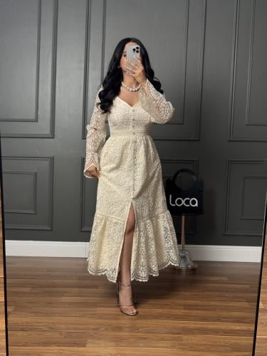 فستان العيد بنقوش مميزه من براند لوكا فاشن