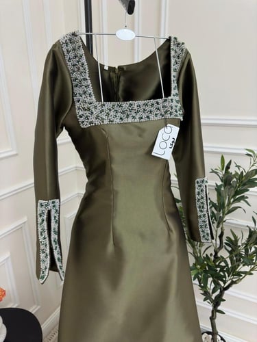 فستان سهره زيتي