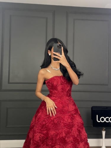 فستان سهره احمر مورد