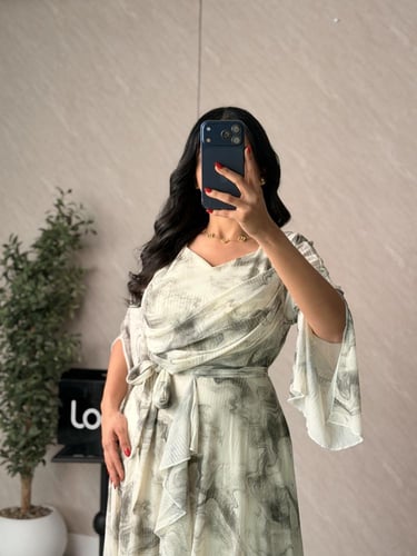 فستان ناعم بطباعة مميزه