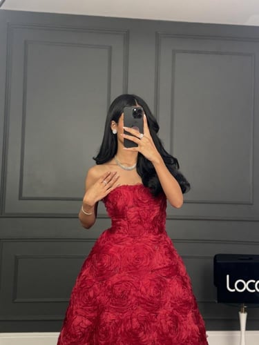 فستان سهره احمر مورد