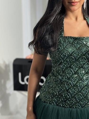 فستان سهره اخضر