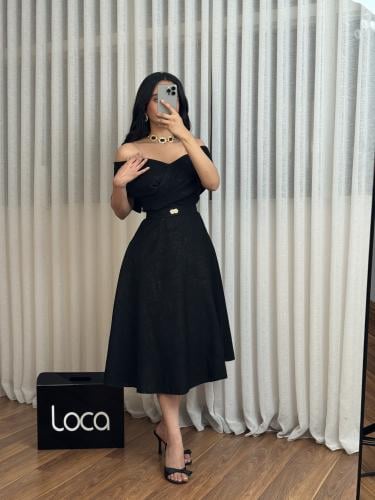 فستان ناعم اسود