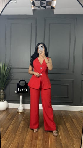 طقم رسمي كت باللون الاحمر من لوكا فاشن