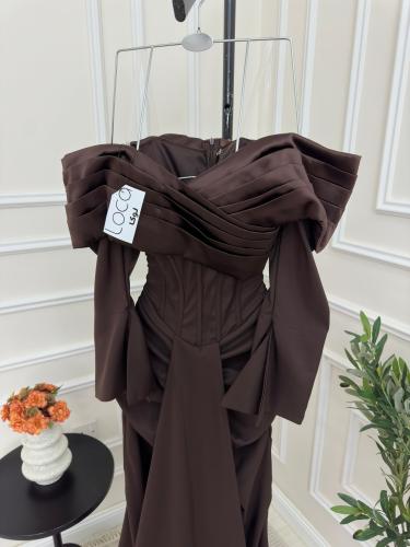 فستان سهره بني