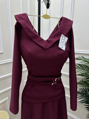 فستان ناعم عودي