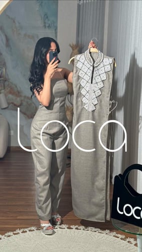 جلابيه أنيقه على جمبسوت قطعتين