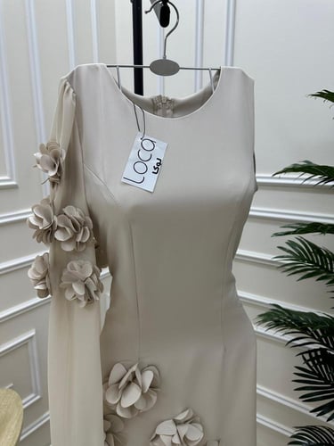 فستان ناعم بيج