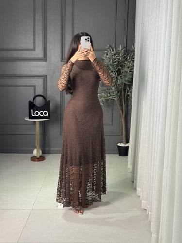 فستان ناعم باكمام