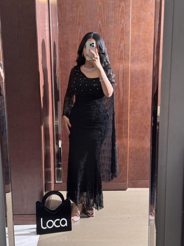 فستان ناعم من لوكا مع شال