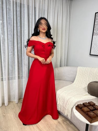 فستان ناعم احمر انيق