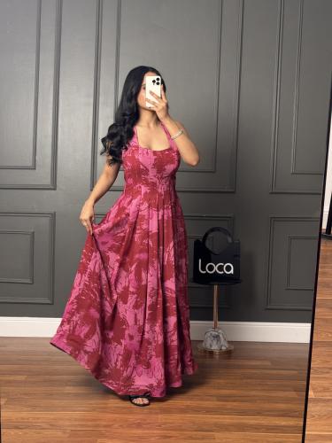 فستان ناعم مشجر