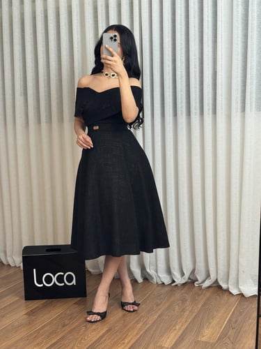 فستان ناعم اسود