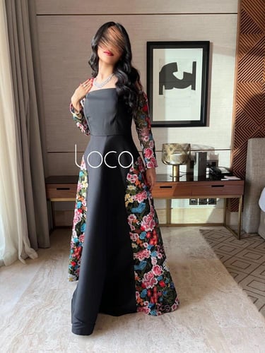 فستان سهرة جيبون مميز بتفته مطفي