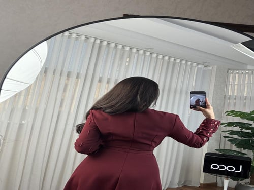 فستان ناعم عودي