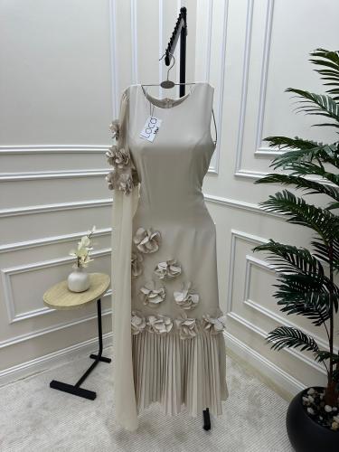 فستان ناعم بيج