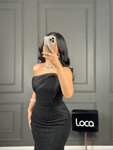 فستان سهره اسود مميز