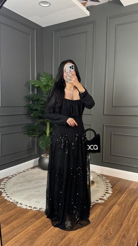 فستان سهره اسود فخم من لوكا فاشن