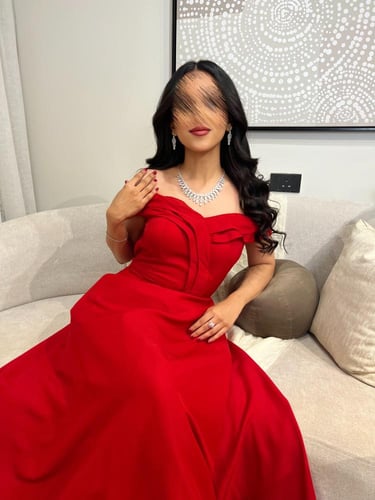 فستان ناعم احمر انيق