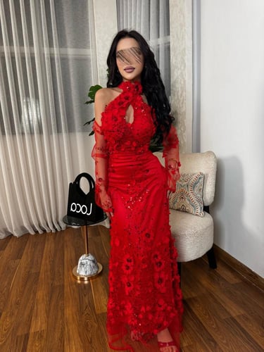 فستان سهره مطرز ماسك من لوكا فاشن