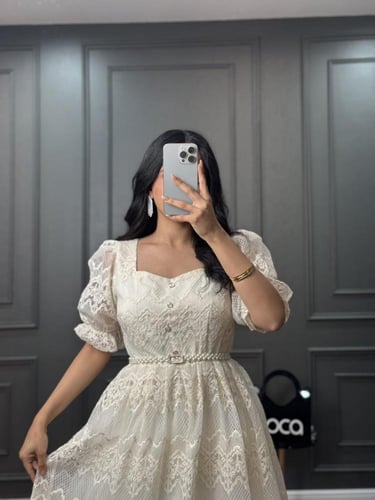 فستان بنقوش مميزه من لوكا فاشن