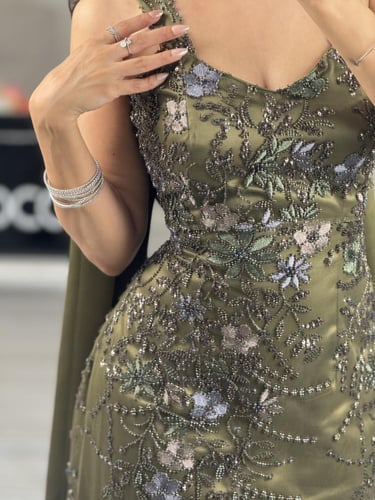 فستان سهره مع شال