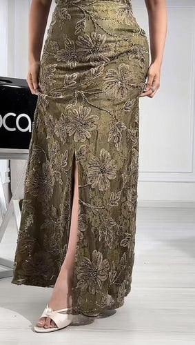 فستان سهره زيتي