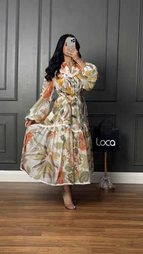 فستان العيد فضفاض مشجر من لوكا فاشن