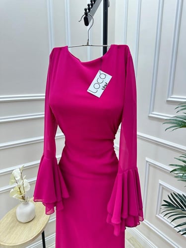 فستان ناعم فوشي