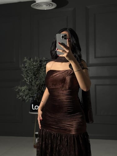 فستان ناعم مع شال