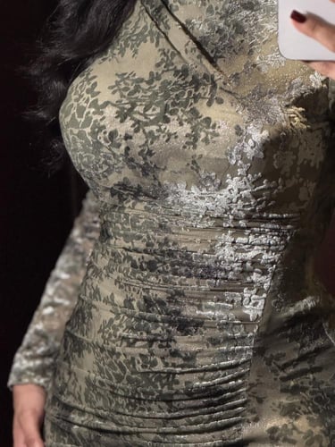 فستان سهرة طويل بأكمام طويلة راقي