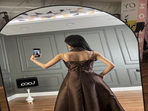 فستان سهره بني