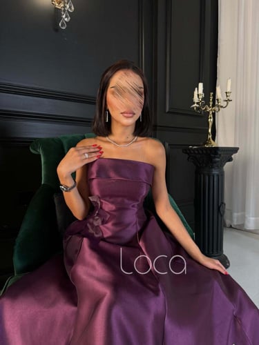 فستان سهرة ميكادو لون موف