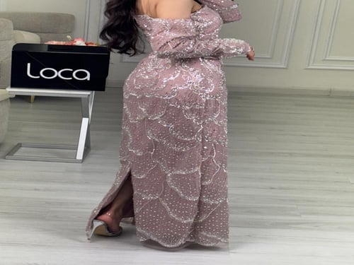 فستان سهره بلمعه براقة