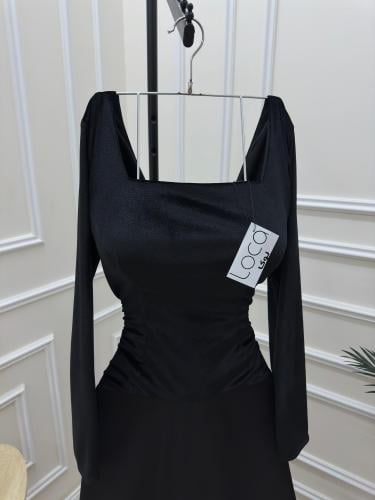 فستان سهره اسود ناعم