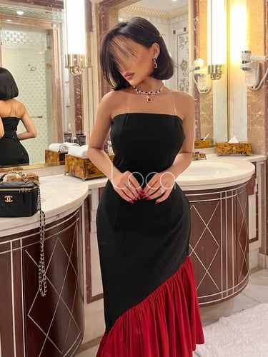 فستان ناعم بقصة مميزة