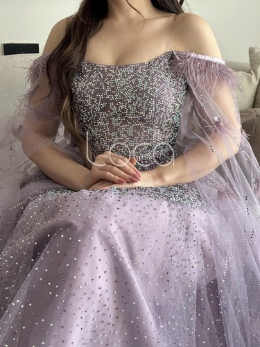 فستان موف بتصميم مميز