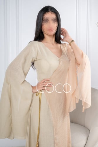 جلابية انيقة بنمط لف