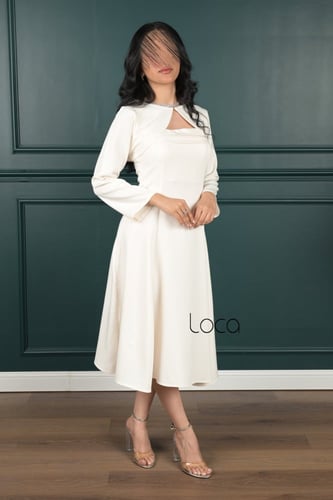 فستان ميدي ناعم من قطعتين