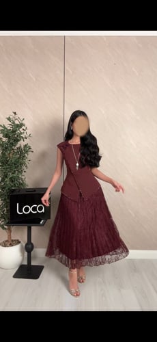 فستان ناعم دانتيل عودي