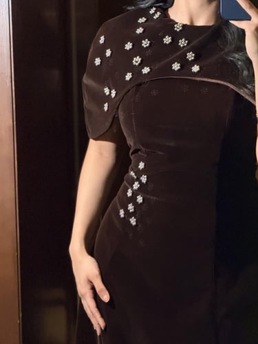 فستان جوخ ناعم وراقي