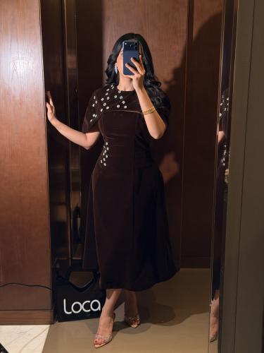 فستان جوخ ناعم وراقي