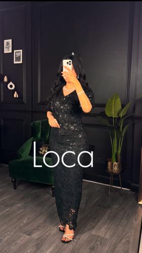 طقم العيد بتطريز فخم ولون اسود من لوكا فاشن