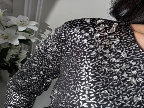 فستان سهره فضي ماسك لمعه من لوكا فاشن