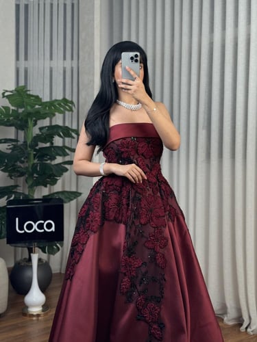 فستان سهره مطرز بتصميم جذاب