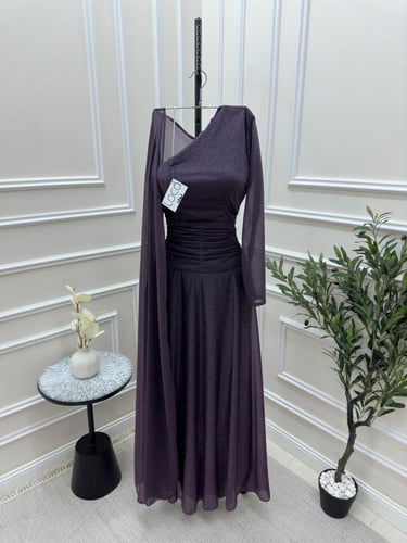 فستان سهره ناعم بلون موف