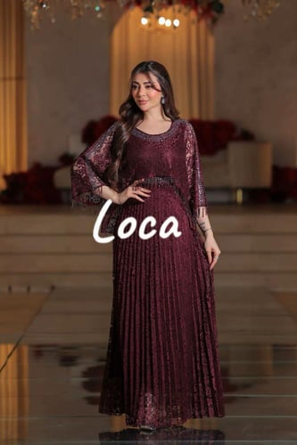 فستان سهره ا مطرز بتصميم مميز