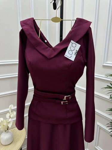 فستان ناعم عودي